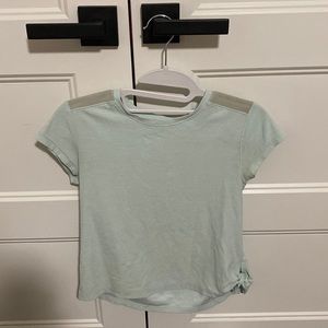 Girls light blue old navy active shirt with see-through backing